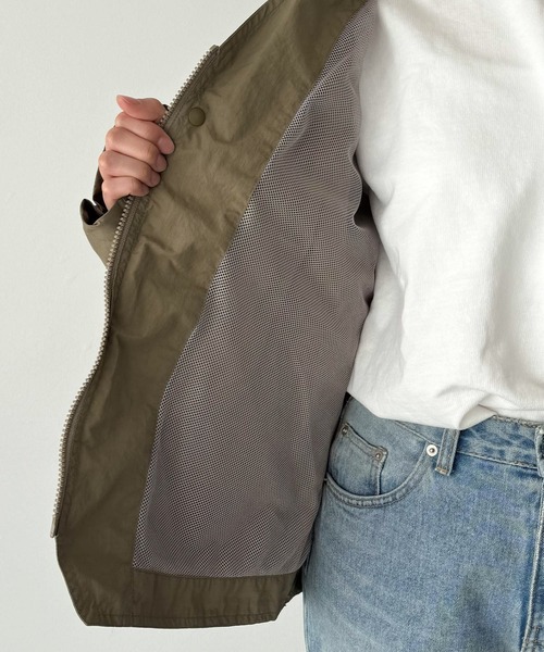 CANAL JEAN(キャナルジーン)の「choice_cnl フィッシングジャケット(ノーカラージャケット・レディース・ベージュ・ONE SIZE)」の16枚目の写真