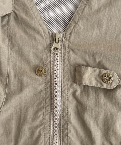 CANAL JEAN(キャナルジーン)の「choice_cnl フィッシングジャケット(ノーカラージャケット・レディース・ベージュ・ONE SIZE)」の18枚目の写真