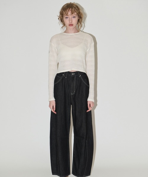 WILLFULLY（ウィルフリー）の「darts curve silhouette denim PT