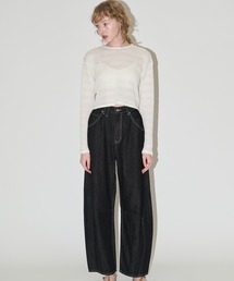 パンツ corduroy darts curve silhouette WILLFULLY（ウィルフリー）の「darts curve silhouette denim PT