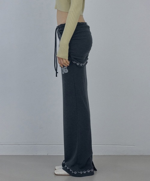 SCULPTOR（スカルプター）の「Shirring Layered Maxi Skirt/シャーリングレイヤードマキシスカート（スカート・レディース・ホワイト/グレー/ブラック・SMALL/MEDIUM）」の6枚目の写真