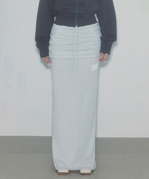 SCULPTOR（スカルプター）の「Shirring Layered Maxi Skirt/シャーリングレイヤードマキシスカート（スカート・レディース・ホワイト/グレー/ブラック・SMALL/MEDIUM）」の11枚目の写真