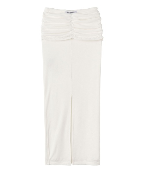 SCULPTOR（スカルプター）の「Shirring Layered Maxi Skirt/シャーリングレイヤードマキシスカート（スカート・レディース・ホワイト/グレー/ブラック・SMALL/MEDIUM）」の4枚目の写真