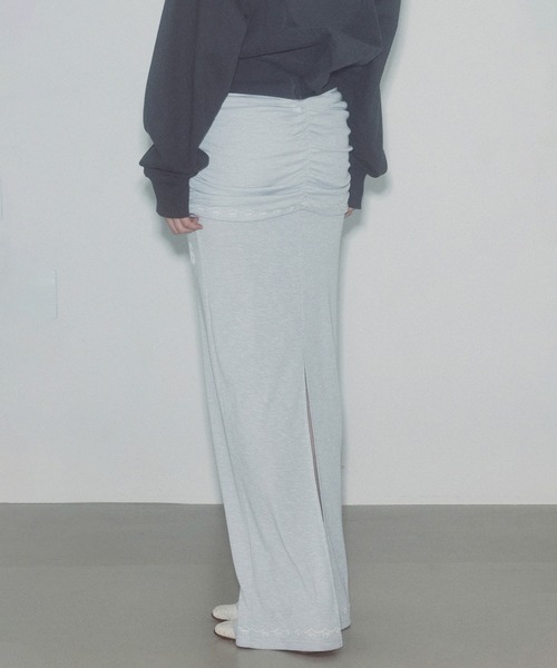 SCULPTOR（スカルプター）の「Shirring Layered Maxi Skirt/シャーリングレイヤードマキシスカート（スカート・レディース・ホワイト/グレー/ブラック・SMALL/MEDIUM）」の12枚目の写真