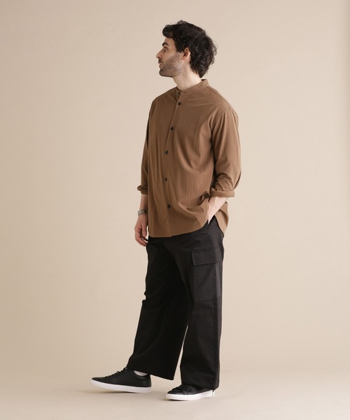 Apo(s)ture(アポスチャー)の「LUCAS-002/サテンストレッチカーゴパンツ(カーゴパンツ・メンズ・ブラック/ネイビー/モカ/ベージュ・XS/S/M/L/XL)」の6枚目の写真