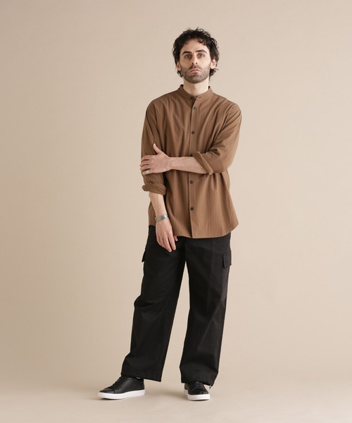 Apo(s)ture(アポスチャー)の「LUCAS-002/サテンストレッチカーゴパンツ(カーゴパンツ・メンズ・ブラック/ネイビー/モカ/ベージュ・XS/S/M/L/XL)」の8枚目の写真