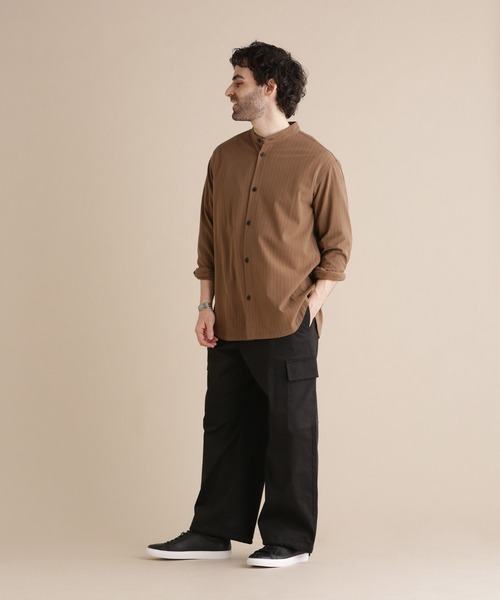 Apo(s)ture(アポスチャー)の「LUCAS-002/サテンストレッチカーゴパンツ(カーゴパンツ・メンズ・ブラック/ネイビー/モカ/ベージュ・XS/S/M/L/XL)」の9枚目の写真