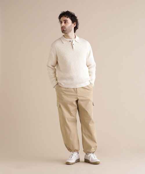 Apo(s)ture(アポスチャー)の「LUCAS-002/サテンストレッチカーゴパンツ(カーゴパンツ・メンズ・ブラック/ネイビー/モカ/ベージュ・XS/S/M/L/XL)」の13枚目の写真