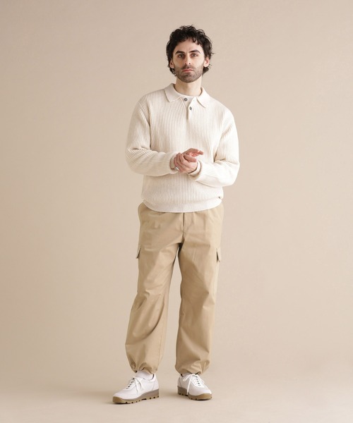 Apo(s)ture(アポスチャー)の「LUCAS-002/サテンストレッチカーゴパンツ(カーゴパンツ・メンズ・ブラック/ネイビー/モカ/ベージュ・XS/S/M/L/XL)」の14枚目の写真