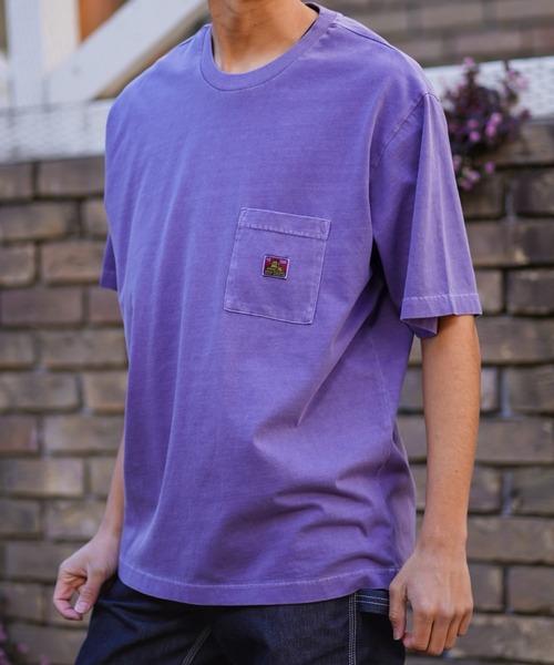 BEN DAVIS/PROJECT LINE(ベンデイビスプロジェクトライン)の「《BEN DAVIS PROJECT LINE》PIGMENT POCKET T-SHIRTS(Tシャツ/カットソー・メンズ・パープル/レッド/グレー・MEDIUM/LARGE/X-LARGE)」の2枚目の写真