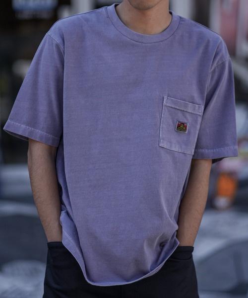 BEN DAVIS/PROJECT LINE(ベンデイビスプロジェクトライン)の「《BEN DAVIS PROJECT LINE》PIGMENT POCKET T-SHIRTS(Tシャツ/カットソー・メンズ・パープル/レッド/グレー・MEDIUM/LARGE/X-LARGE)」の1枚目の写真