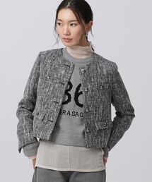 GALLEST | ◆カラーツィードジャケット(ノーカラージャケット)