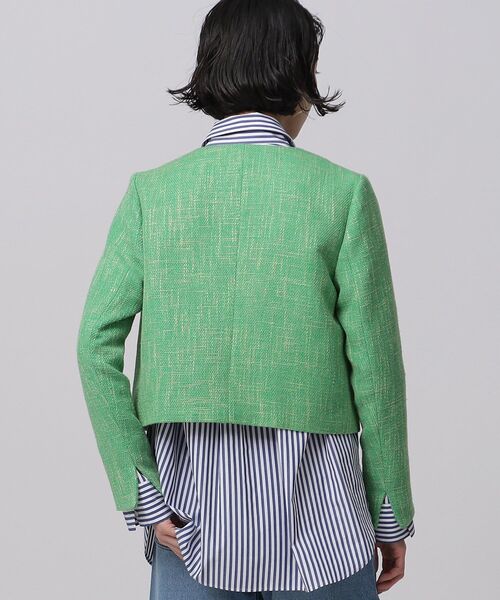 GALLEST（ギャレスト）の「◆カラーツィードジャケット（ノーカラージャケット・レディース・グリーン系その他5/ブラック系3・38/34）」の9枚目の写真