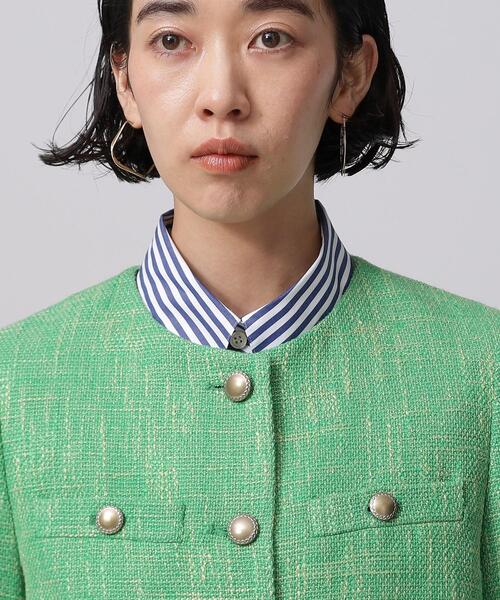 GALLEST（ギャレスト）の「◆カラーツィードジャケット（ノーカラージャケット・レディース・グリーン系その他5/ブラック系3・38/34）」の12枚目の写真