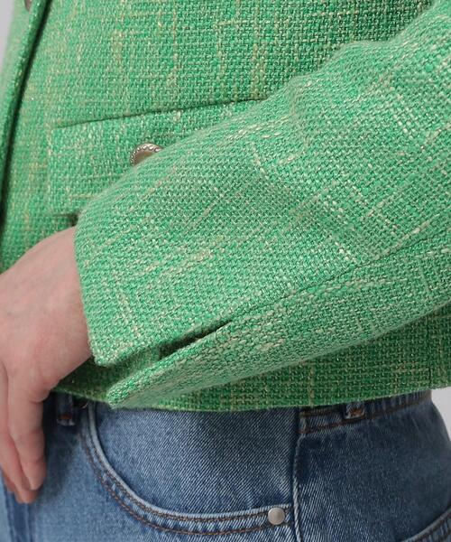 GALLEST（ギャレスト）の「◆カラーツィードジャケット（ノーカラージャケット・レディース・グリーン系その他5/ブラック系3・38/34）」の13枚目の写真
