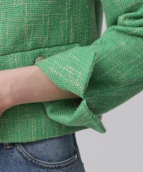 GALLEST（ギャレスト）の「◆カラーツィードジャケット（ノーカラージャケット・レディース・グリーン系その他5/ブラック系3・38/34）」の14枚目の写真