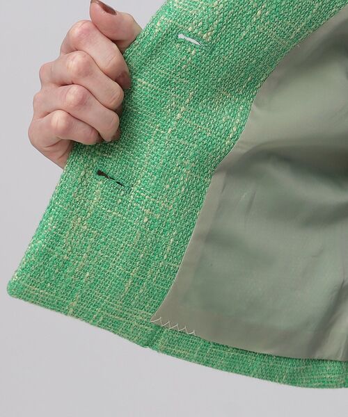 GALLEST（ギャレスト）の「◆カラーツィードジャケット（ノーカラージャケット・レディース・グリーン系その他5/ブラック系3・38/34）」の17枚目の写真