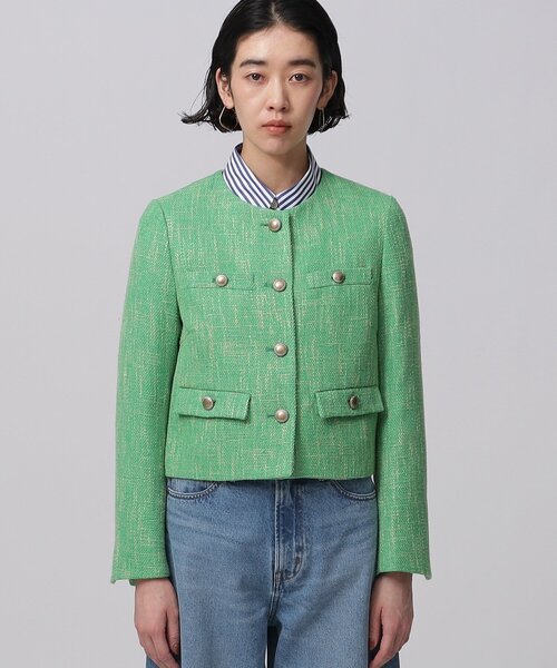 GALLEST（ギャレスト）の「◆カラーツィードジャケット（ノーカラージャケット・レディース・グリーン系その他5/ブラック系3・38/34）」の20枚目の写真