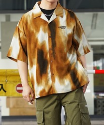 Laufer | 【Laufer】ムラ染めオープンカラー半袖シャツ / Mura Dyed Open Collar Short Sleeve Shirt(シャツ/ブラウス)