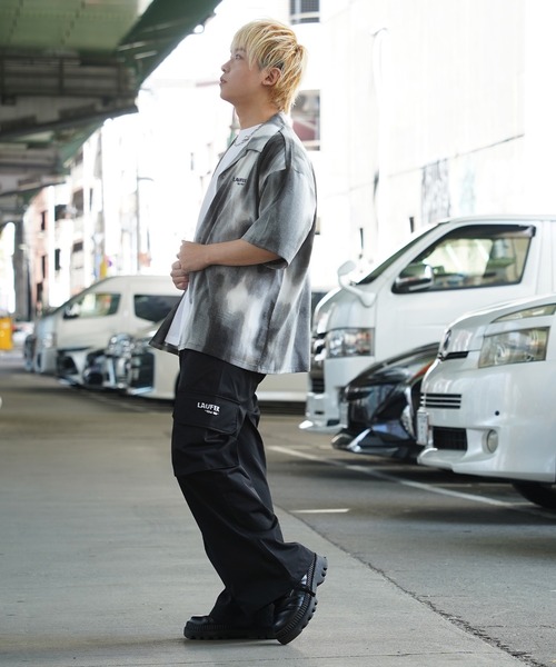 【Laufer】ムラ染めオープンカラー半袖シャツ / Mura Dyed Open Collar Short Sleeve Shirt(シャツ/ブラウス)|Laufer(ロイファー) 【Laufer】ムラ染めオープンカラー半袖シャツ / Mura Dyed Open Collar Short Sleeve Shirt(シャツ/ブラウス)|Laufer(ロイファー)