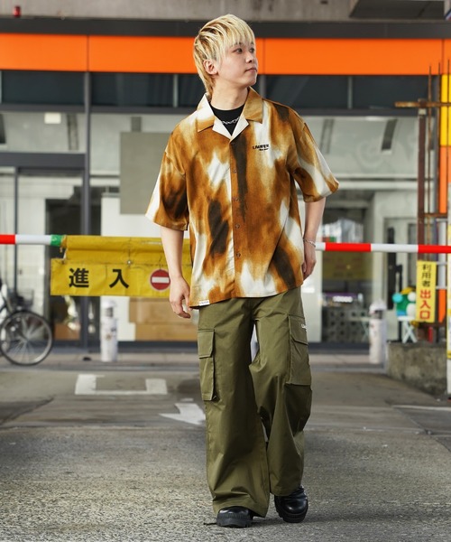 【Laufer】ムラ染めオープンカラー半袖シャツ / Mura Dyed Open Collar Short Sleeve Shirt(シャツ/ブラウス)|Laufer(ロイファー) 【Laufer】ムラ染めオープンカラー半袖シャツ / Mura Dyed Open Collar Short Sleeve Shirt(シャツ/ブラウス)|Laufer(ロイファー)