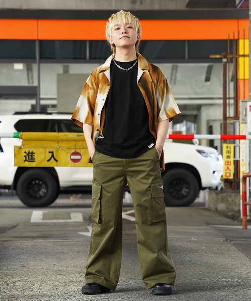 【Laufer】ムラ染めオープンカラー半袖シャツ / Mura Dyed Open Collar Short Sleeve Shirt(シャツ/ブラウス)|Laufer(ロイファー) 【Laufer】ムラ染めオープンカラー半袖シャツ / Mura Dyed Open Collar Short Sleeve Shirt(シャツ/ブラウス)|Laufer(ロイファー)