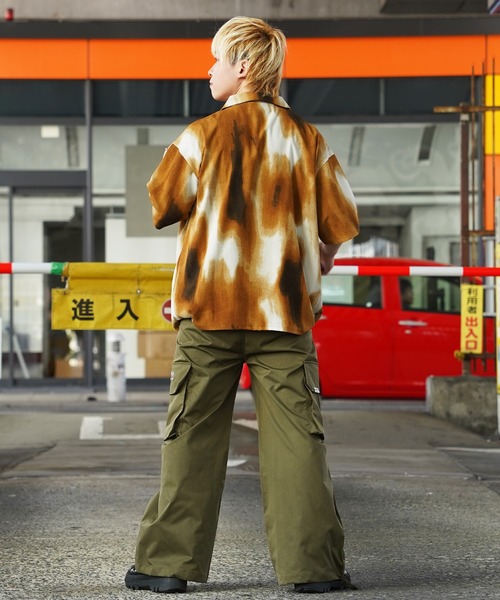 【Laufer】ムラ染めオープンカラー半袖シャツ / Mura Dyed Open Collar Short Sleeve Shirt(シャツ/ブラウス)|Laufer(ロイファー) 【Laufer】ムラ染めオープンカラー半袖シャツ / Mura Dyed Open Collar Short Sleeve Shirt(シャツ/ブラウス)|Laufer(ロイファー)