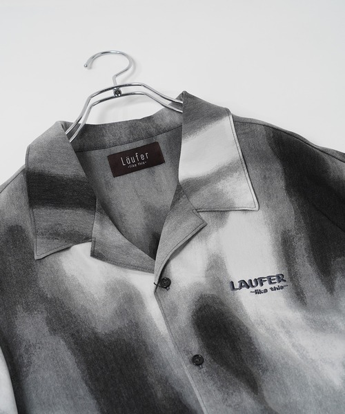 【Laufer】ムラ染めオープンカラー半袖シャツ / Mura Dyed Open Collar Short Sleeve Shirt(シャツ/ブラウス)|Laufer(ロイファー) 【Laufer】ムラ染めオープンカラー半袖シャツ / Mura Dyed Open Collar Short Sleeve Shirt(シャツ/ブラウス)|Laufer(ロイファー)