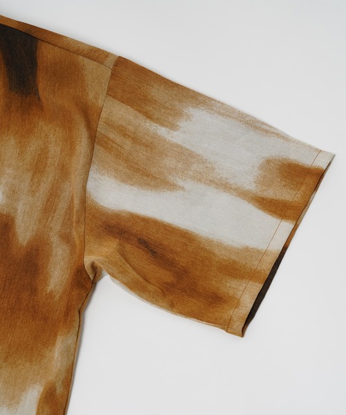 【Laufer】ムラ染めオープンカラー半袖シャツ / Mura Dyed Open Collar Short Sleeve Shirt(シャツ/ブラウス)|Laufer(ロイファー) 【Laufer】ムラ染めオープンカラー半袖シャツ / Mura Dyed Open Collar Short Sleeve Shirt(シャツ/ブラウス)|Laufer(ロイファー)