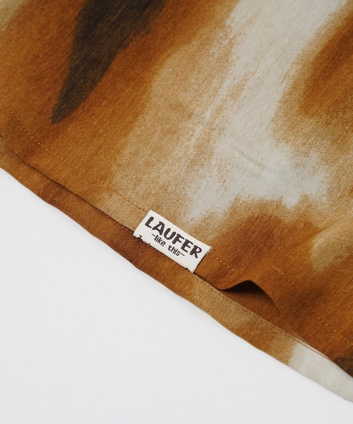 【Laufer】ムラ染めオープンカラー半袖シャツ / Mura Dyed Open Collar Short Sleeve Shirt(シャツ/ブラウス)|Laufer(ロイファー) 【Laufer】ムラ染めオープンカラー半袖シャツ / Mura Dyed Open Collar Short Sleeve Shirt(シャツ/ブラウス)|Laufer(ロイファー)