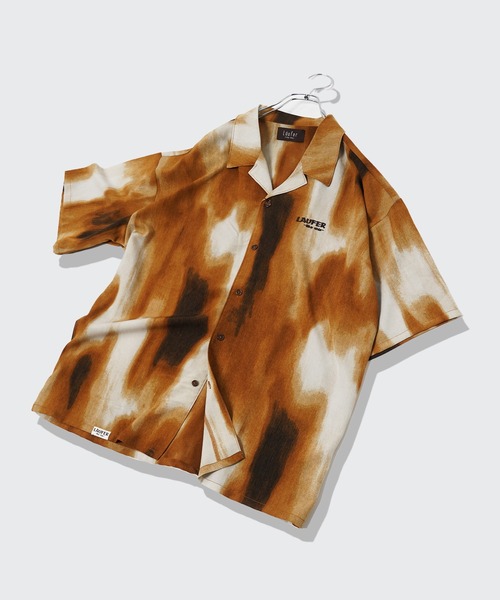 【Laufer】ムラ染めオープンカラー半袖シャツ / Mura Dyed Open Collar Short Sleeve Shirt(シャツ/ブラウス)|Laufer(ロイファー) 【Laufer】ムラ染めオープンカラー半袖シャツ / Mura Dyed Open Collar Short Sleeve Shirt(シャツ/ブラウス)|Laufer(ロイファー)