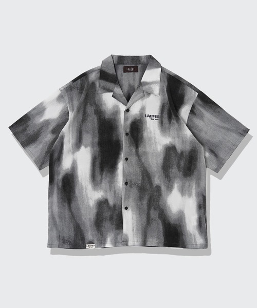 【Laufer】ムラ染めオープンカラー半袖シャツ / Mura Dyed Open Collar Short Sleeve Shirt(シャツ/ブラウス)|Laufer(ロイファー) 【Laufer】ムラ染めオープンカラー半袖シャツ / Mura Dyed Open Collar Short Sleeve Shirt(シャツ/ブラウス)|Laufer(ロイファー)