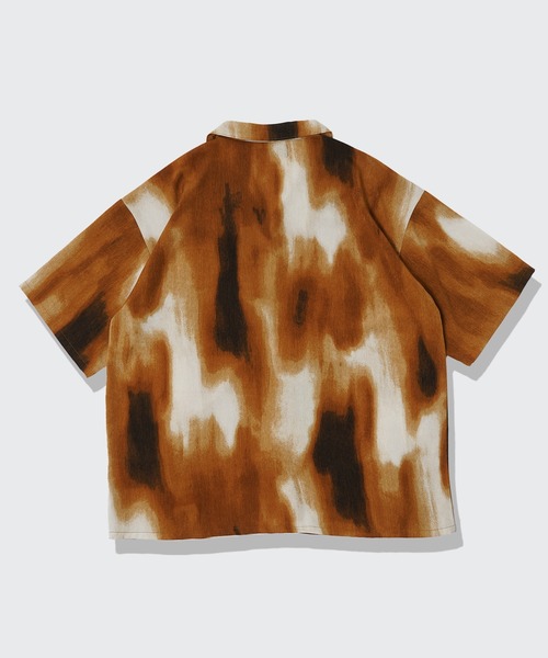 【Laufer】ムラ染めオープンカラー半袖シャツ / Mura Dyed Open Collar Short Sleeve Shirt(シャツ/ブラウス)|Laufer(ロイファー) 【Laufer】ムラ染めオープンカラー半袖シャツ / Mura Dyed Open Collar Short Sleeve Shirt(シャツ/ブラウス)|Laufer(ロイファー)