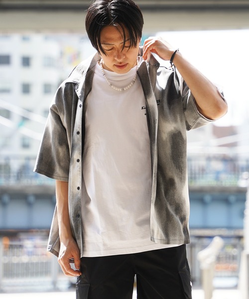【Laufer】ムラ染めオープンカラー半袖シャツ / Mura Dyed Open Collar Short Sleeve Shirt(シャツ/ブラウス)|Laufer(ロイファー) 【Laufer】ムラ染めオープンカラー半袖シャツ / Mura Dyed Open Collar Short Sleeve Shirt(シャツ/ブラウス)|Laufer(ロイファー)