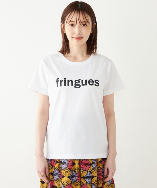 SHIPS Colors（シップス カラーズ）の「SHIPS Colors:FRINGUES ロゴ プリント TEE◇（Tシャツ/カットソー・レディース・オフホワイト/ホワイト/ピンク/ダークグレー・ONE SIZE）」の18枚目の写真