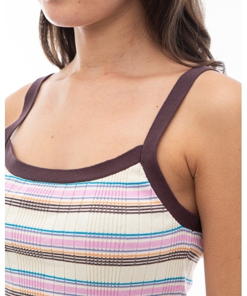 RVCA(ルーカ)の「RVCA レディース TATUM SWEATER TANK タンクトップ 【2024年夏モデル】/ルーカリブニットタンク(タンクトップ・レディース・パープル系その他・SMALL/MEDIUM/LARGE)」の2枚目の写真