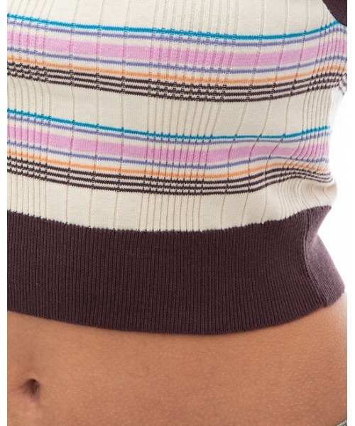 RVCA(ルーカ)の「RVCA レディース TATUM SWEATER TANK タンクトップ 【2024年夏モデル】/ルーカリブニットタンク(タンクトップ・レディース・パープル系その他・SMALL/MEDIUM/LARGE)」の3枚目の写真