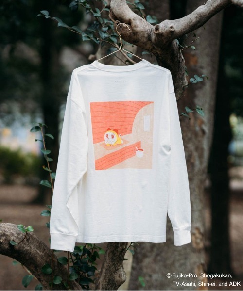 tシャツ Tシャツ 「TETERA×ドラえもん」外気浴サウナLST / プリント ロングスリーブ Tシャツ tete22-019 レディース メンズ TETERA×ドラえもん】外気浴サウナLST / プリント ロングスリーブ