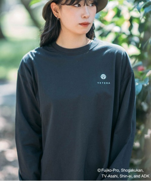 tシャツ Tシャツ 「TETERA×ドラえもん」外気浴サウナLST / プリント ロングスリーブ Tシャツ tete22-019 レディース メンズ TETERA tシャツ Tシャツ 「TETERA×ドラえもん」外気浴サウナLST