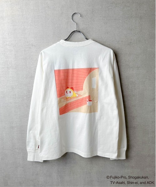 tシャツ Tシャツ 「TETERA×ドラえもん」外気浴サウナLST / プリント ロングスリーブ Tシャツ tete22-019 レディース メンズ TETERA×ドラえもん】外気浴サウナLST / プリント ロングスリーブ