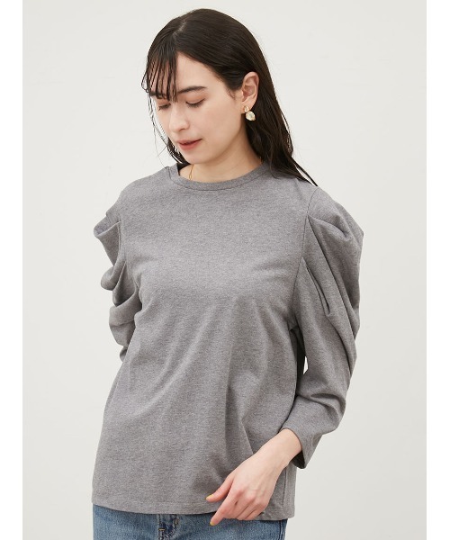 tシャツ スリーブデザインカットドッキングトップス レディース Mila Owen（ミラオーウェン）の「スリーブデザインカット