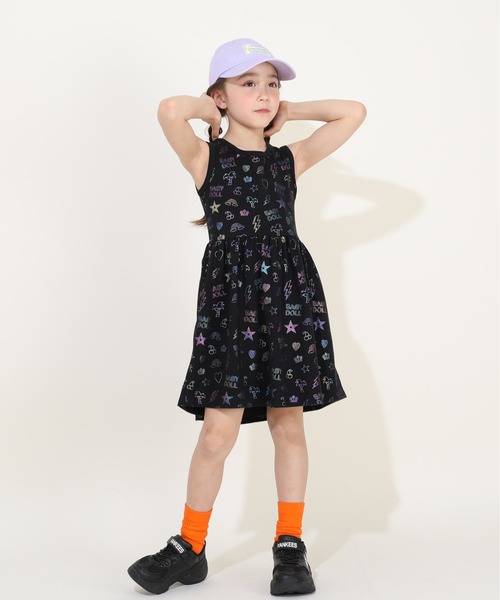 100cmベビドノースリーブワンピ BABYDOLL（ベビードール）の「接触冷感 背中開き ノースリーブ