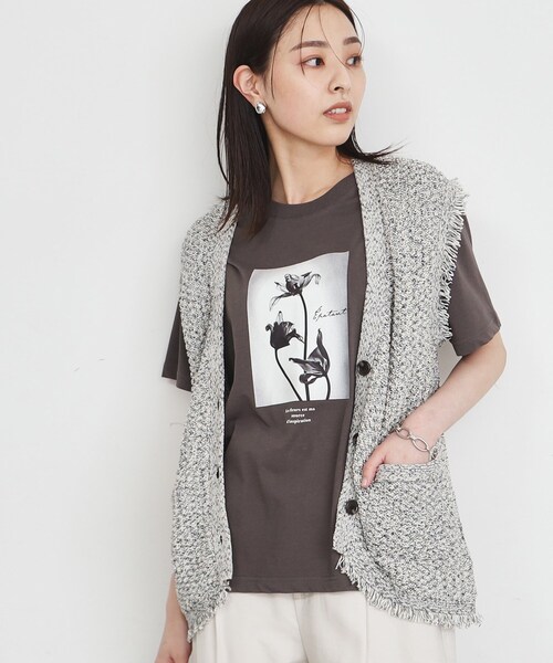 THE SHOP TK (ザ ショップ ティーケー )の「◆ツイード風クラシカルベスト/手洗い可(ベスト・レディース・ベージュ系その他7/ブルー系その他5・99)」の2枚目の写真