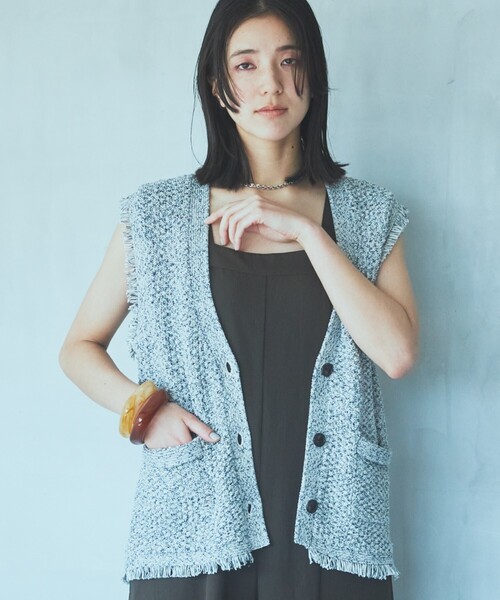 THE SHOP TK (ザ ショップ ティーケー )の「◆ツイード風クラシカルベスト/手洗い可(ベスト・レディース・ベージュ系その他7/ブルー系その他5・99)」の13枚目の写真
