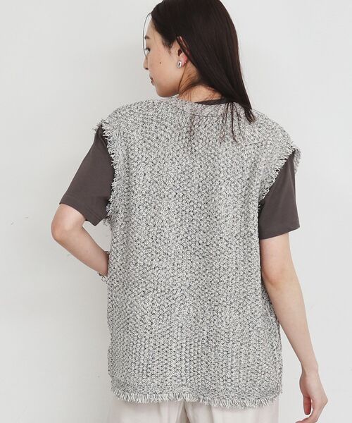 THE SHOP TK (ザ ショップ ティーケー )の「◆ツイード風クラシカルベスト/手洗い可(ベスト・レディース・ベージュ系その他7/ブルー系その他5・99)」の6枚目の写真