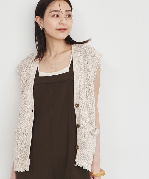 THE SHOP TK (ザ ショップ ティーケー )の「◆ツイード風クラシカルベスト/手洗い可(ベスト・レディース・ベージュ系その他7/ブルー系その他5・99)」の9枚目の写真
