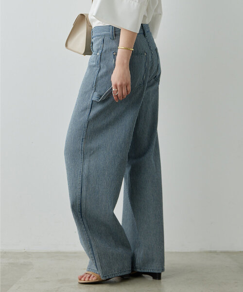 GALLARDAGALANTE（ガリャルダガランテ）の「ルーズヒッコリーパンツ（その他パンツ・レディース・ネイビー・1/0）」の10枚目の写真