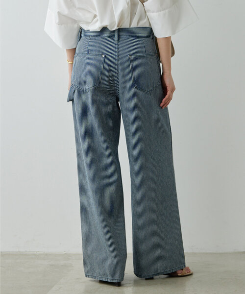 GALLARDAGALANTE（ガリャルダガランテ）の「ルーズヒッコリーパンツ（その他パンツ・レディース・ネイビー・1/0）」の11枚目の写真