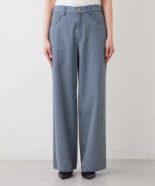 GALLARDAGALANTE（ガリャルダガランテ）の「ルーズヒッコリーパンツ（その他パンツ・レディース・ネイビー・1/0）」の16枚目の写真