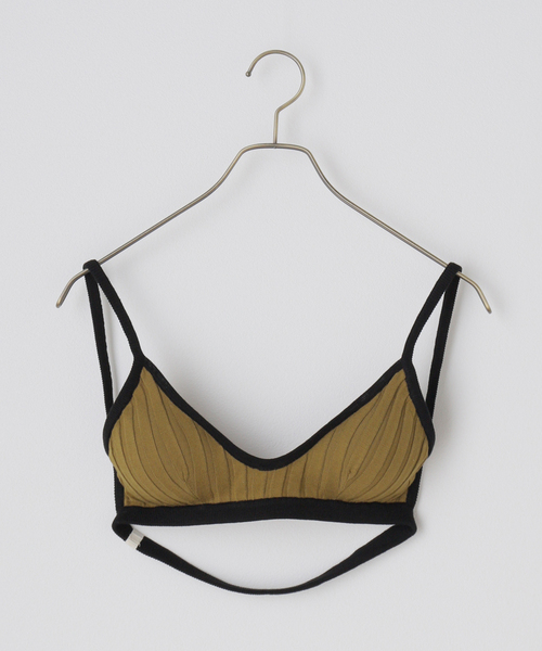 Spick & Span(スピックアンドスパン)の「Uhr / ウーア Rib Knit Bra 24SSUHR-KT388(ブラジャー・レディース・ブルー/ブラウン・FREE)」の1枚目の写真